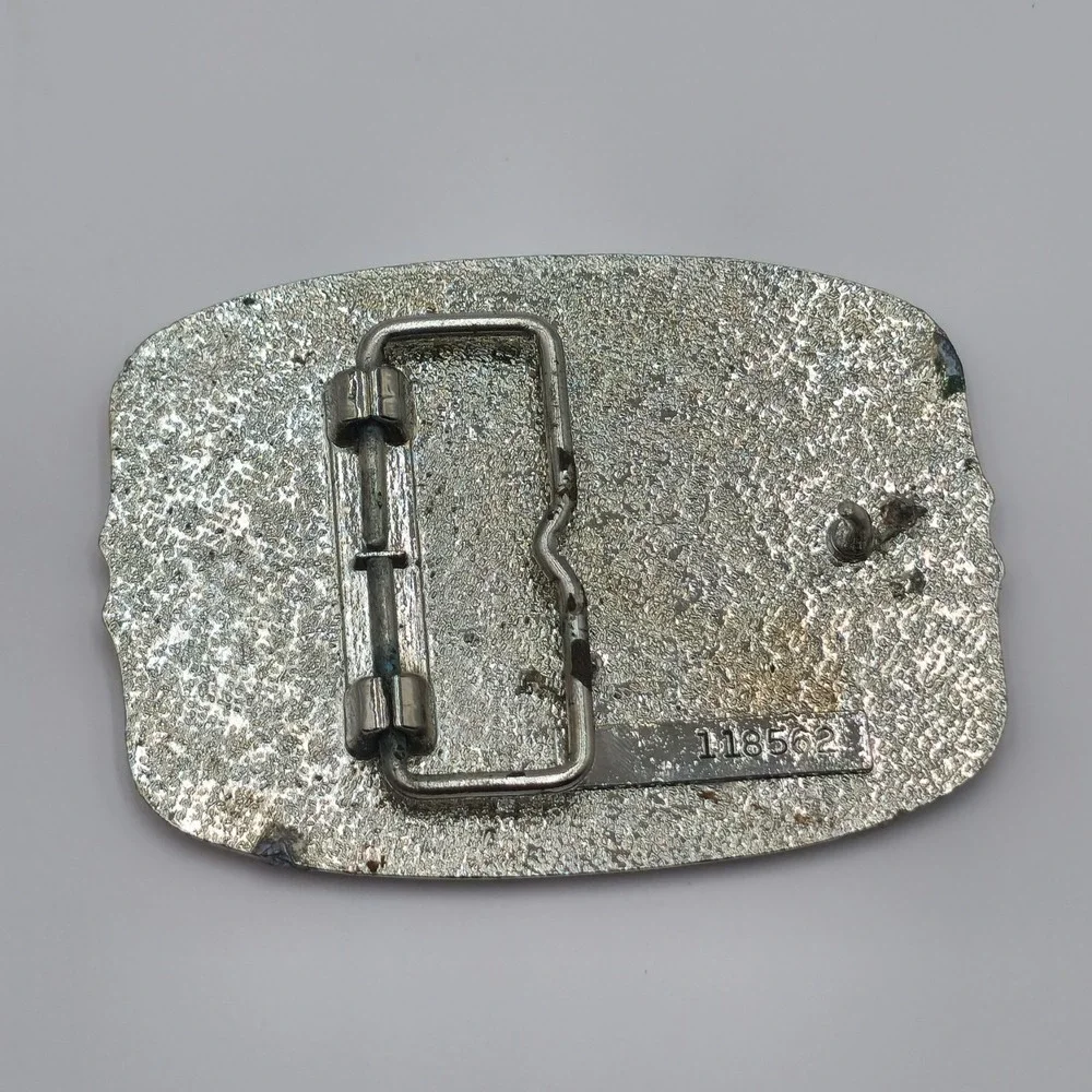 Vintage 200th Anniversary American Eagle Belt Buckle Silver Layer Gold Trim USA